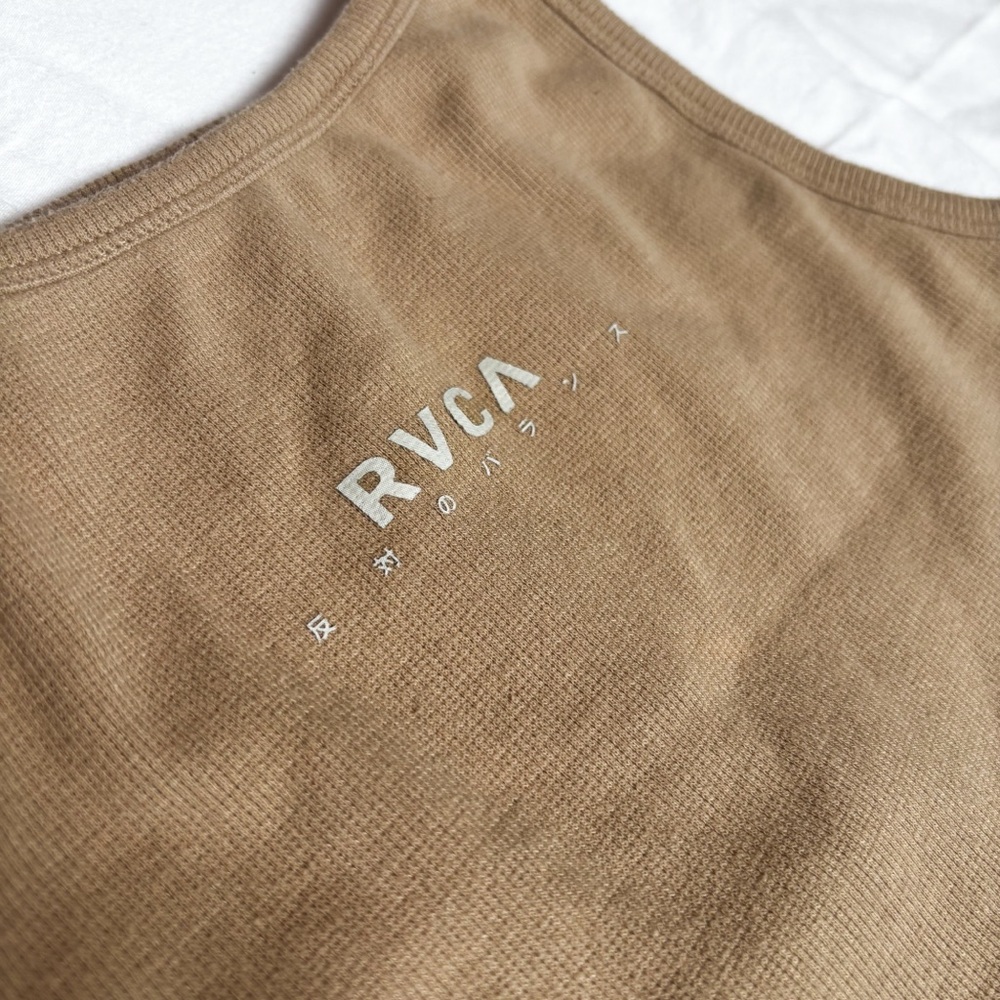 RVCA Beige Ribbed Tank Top - Picture 5 of 6